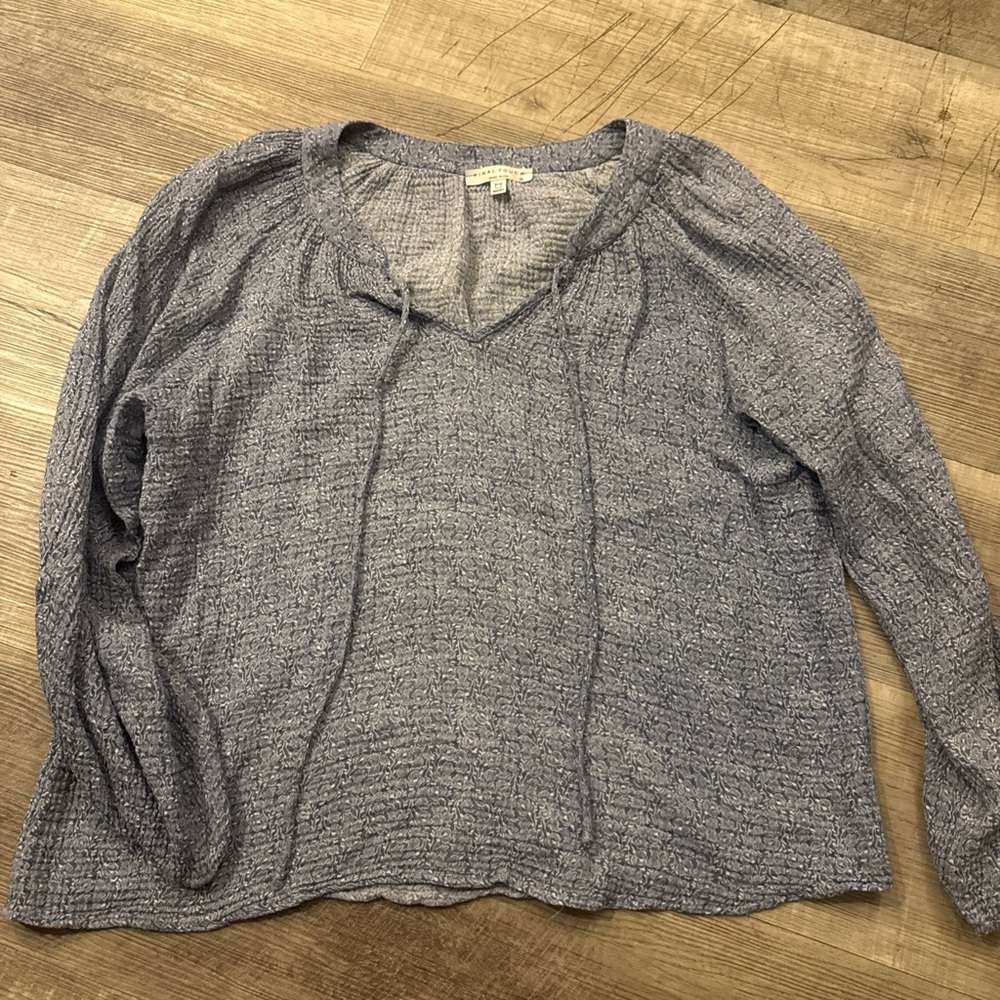 Final Touch Heathered blue Blouse